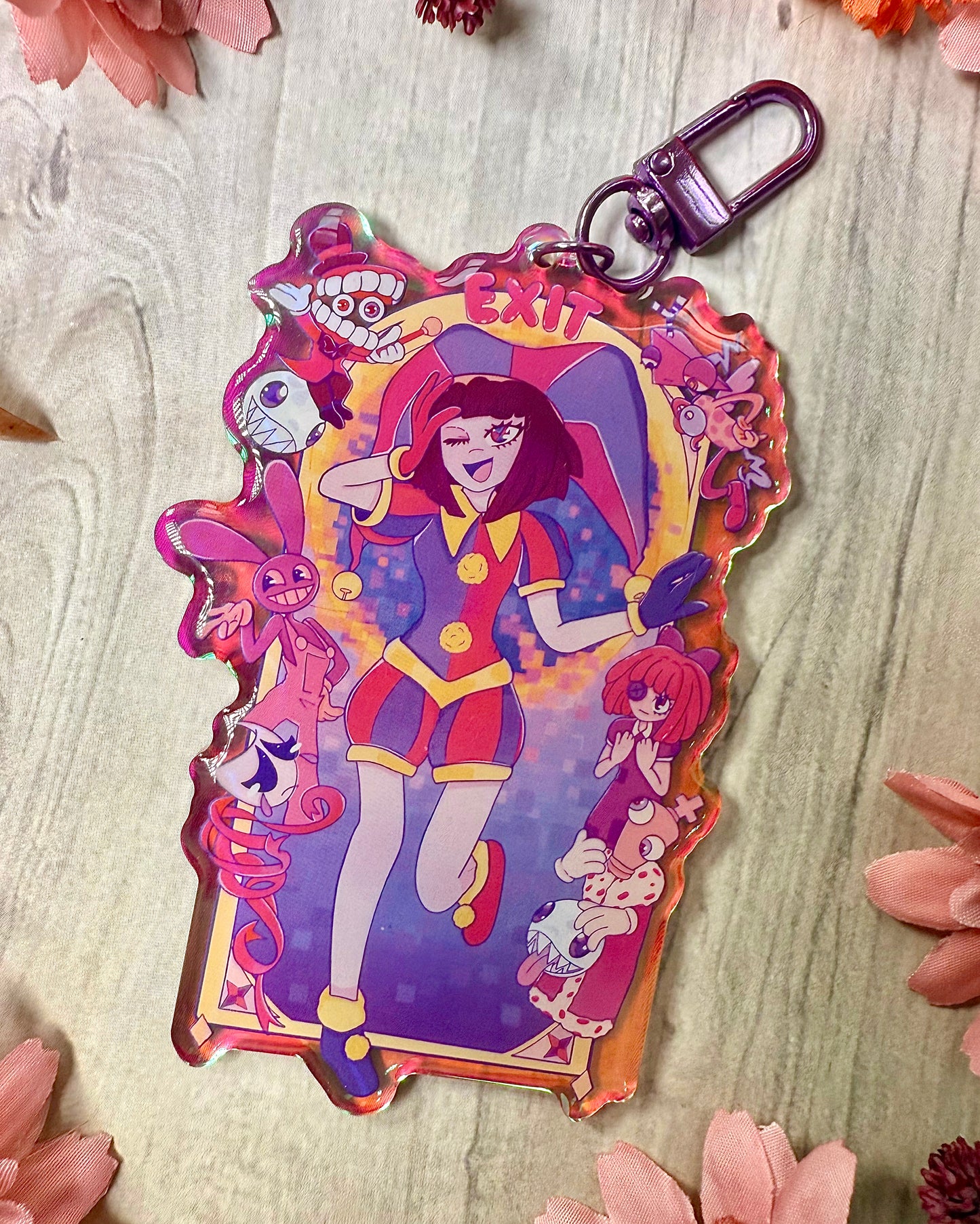 The amazing digital circus keychain / sticker