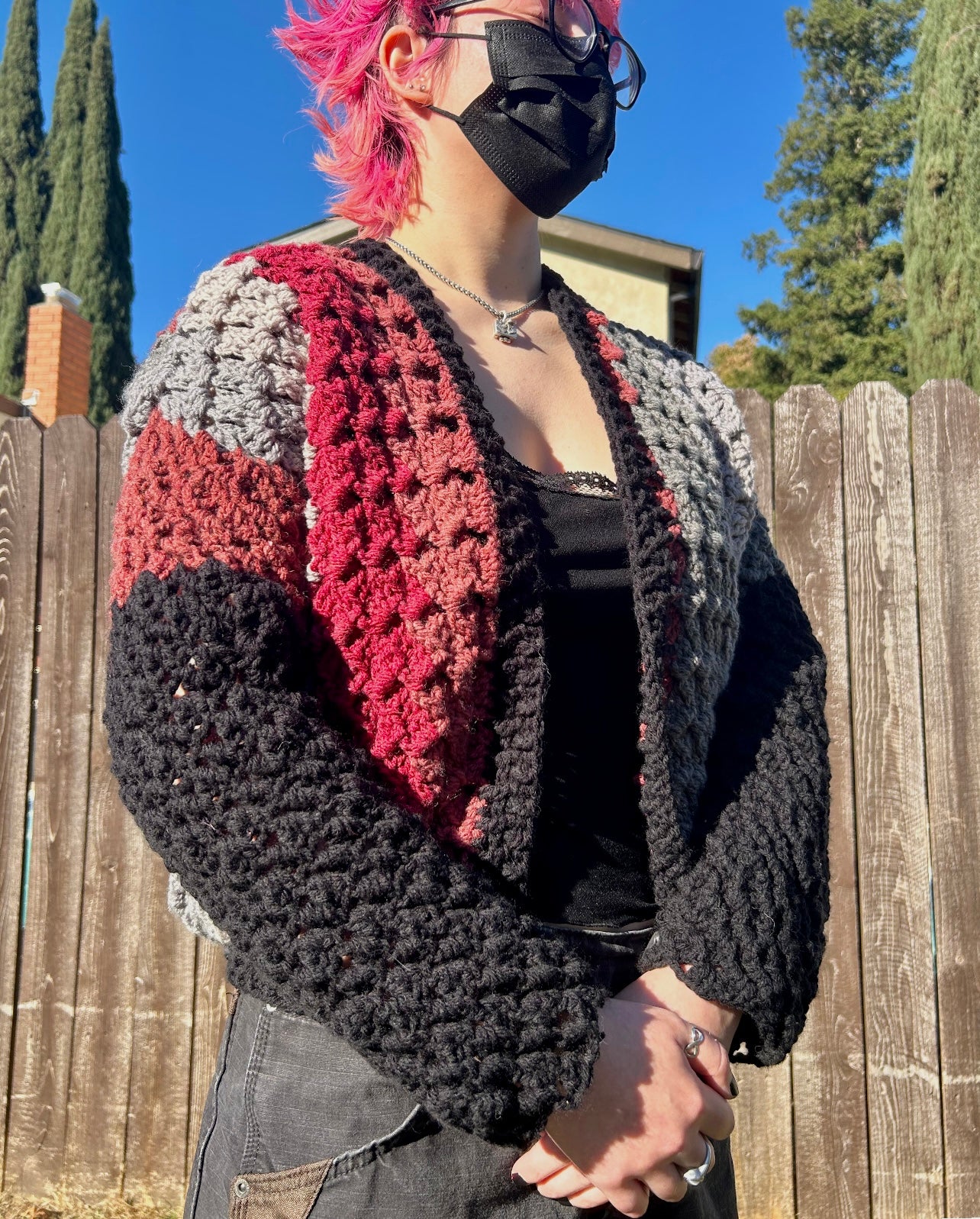 Evil eye cardigan