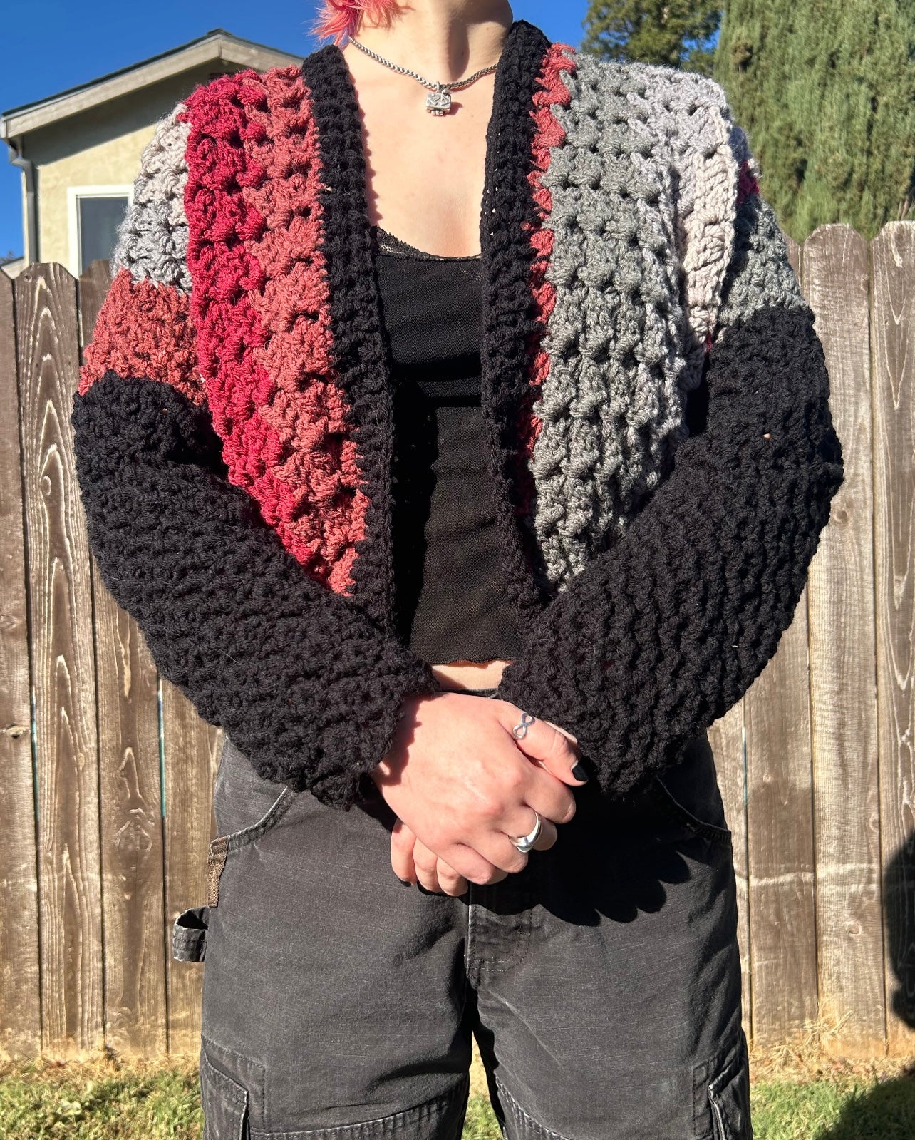Evil eye cardigan