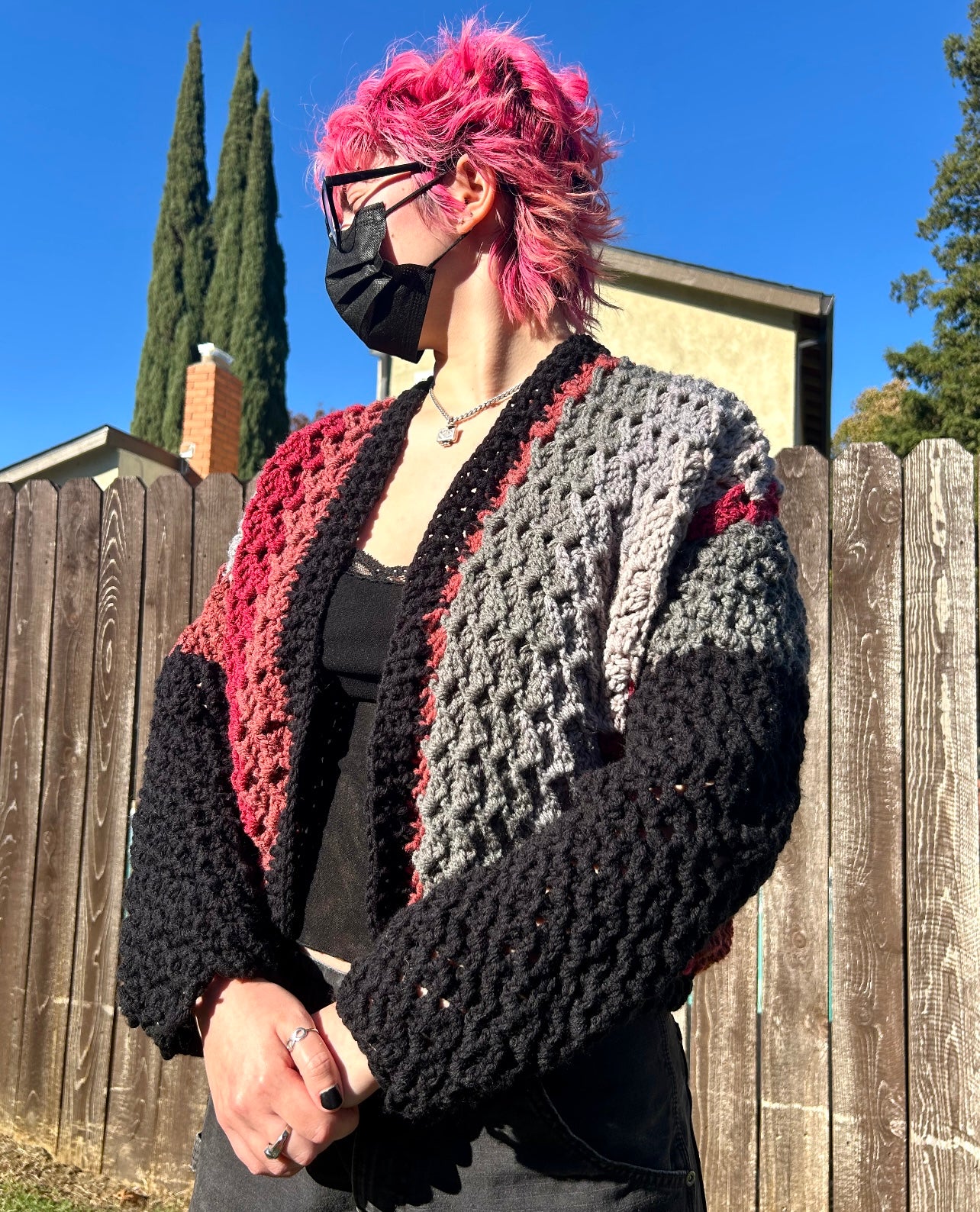 Evil eye cardigan