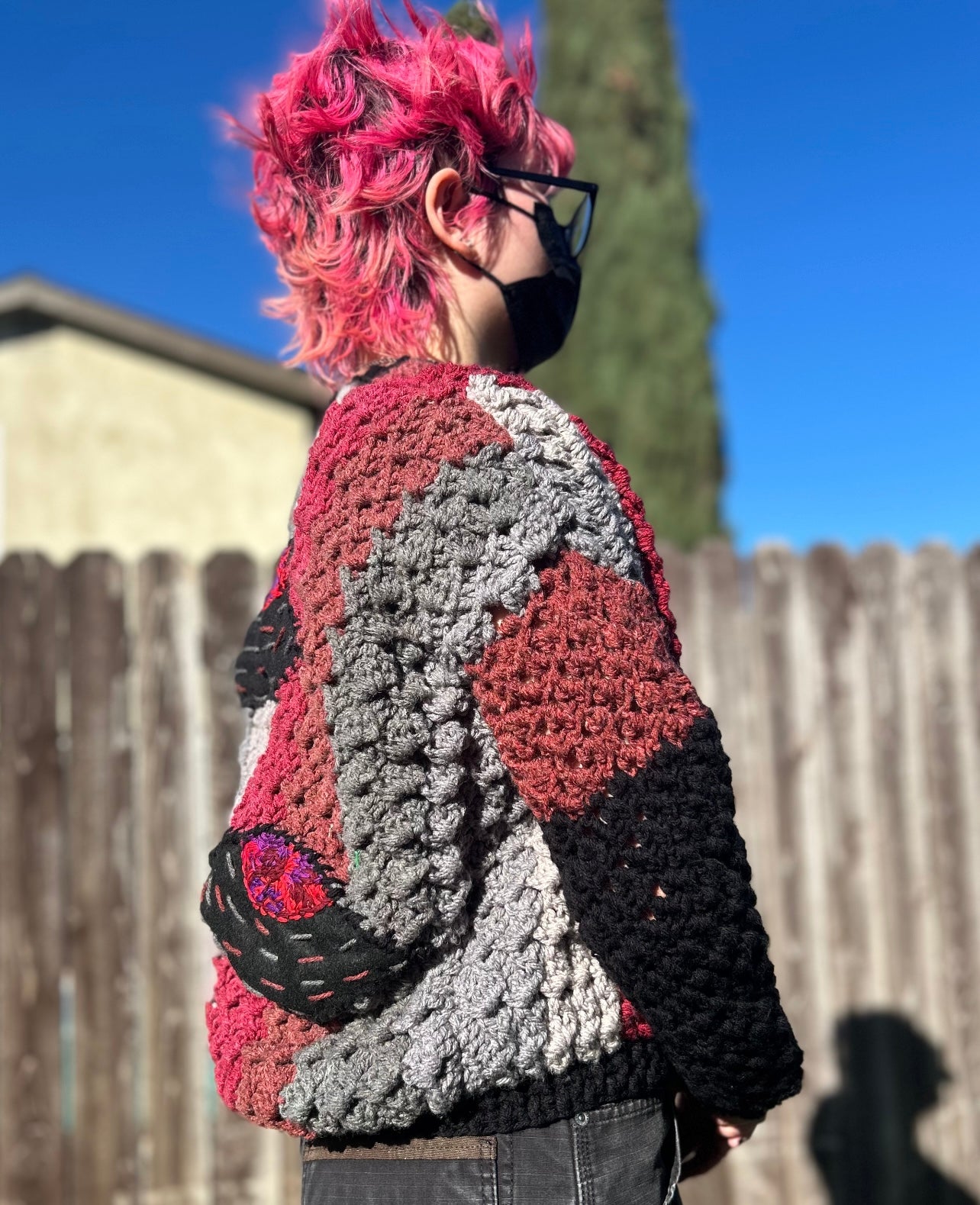 Evil eye cardigan