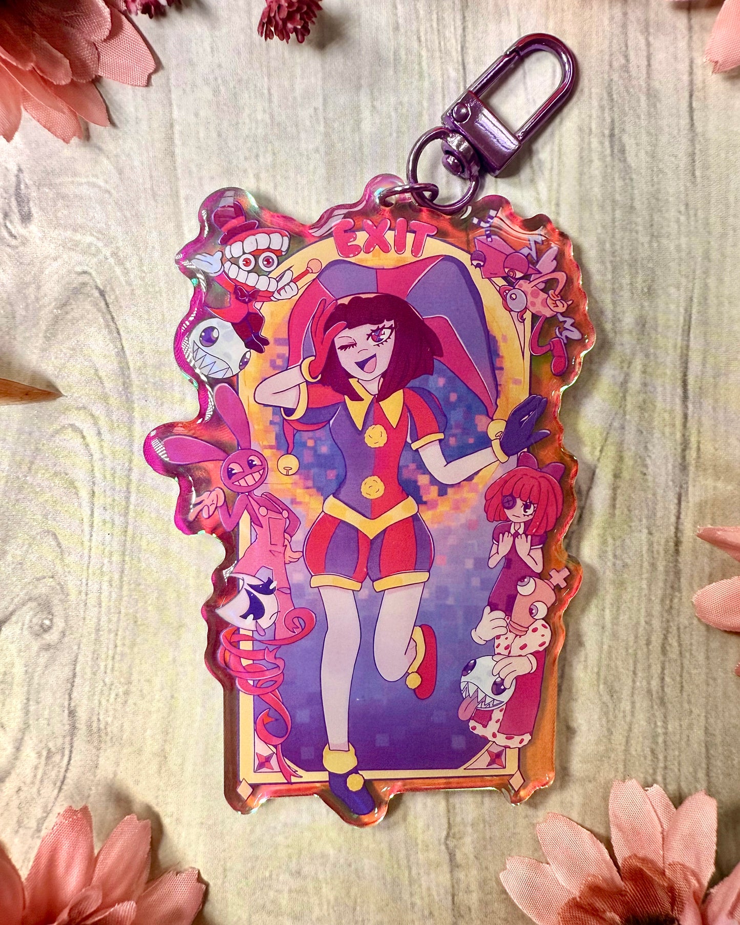The amazing digital circus keychain / sticker