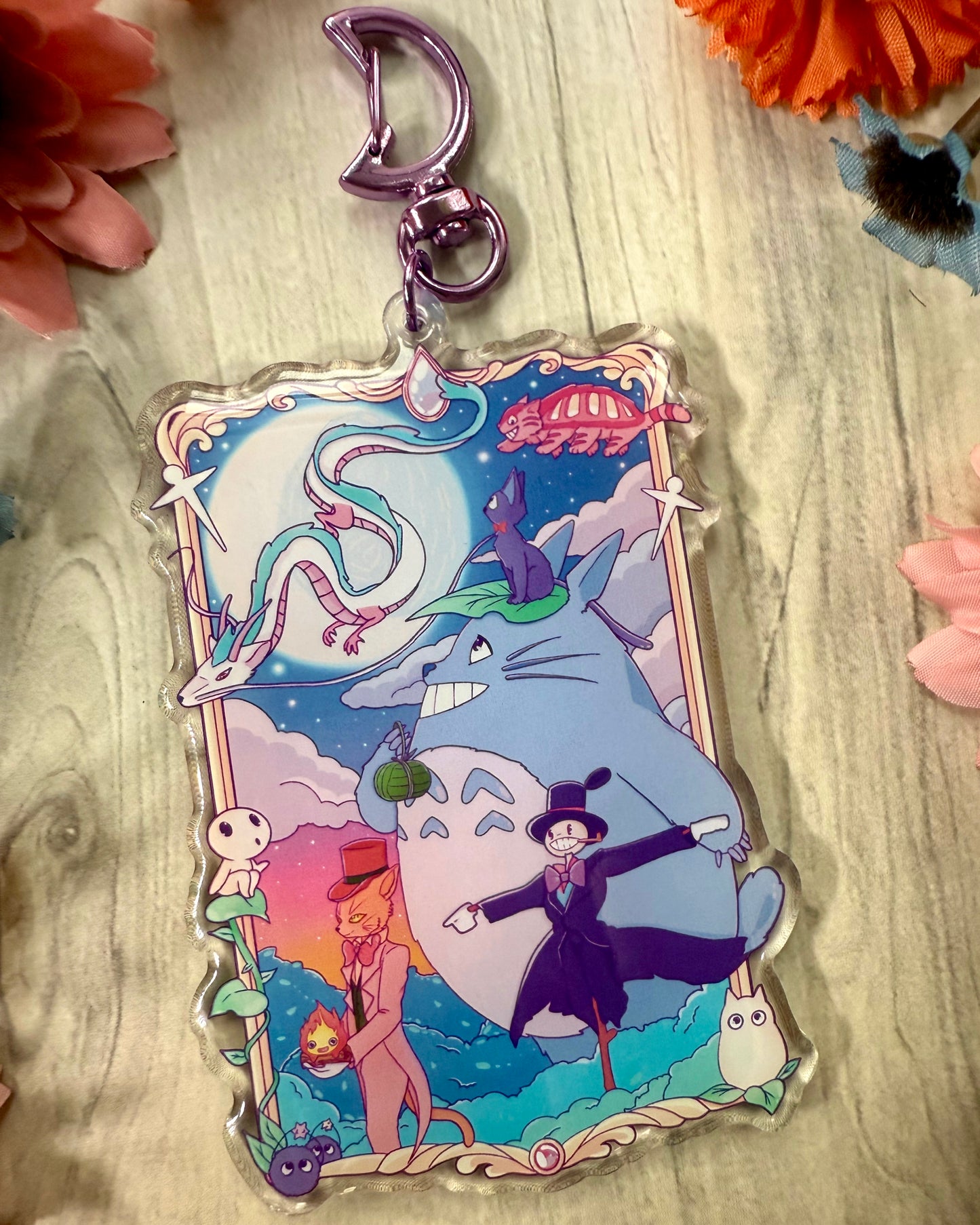 Studio ghibli non human characters keychain