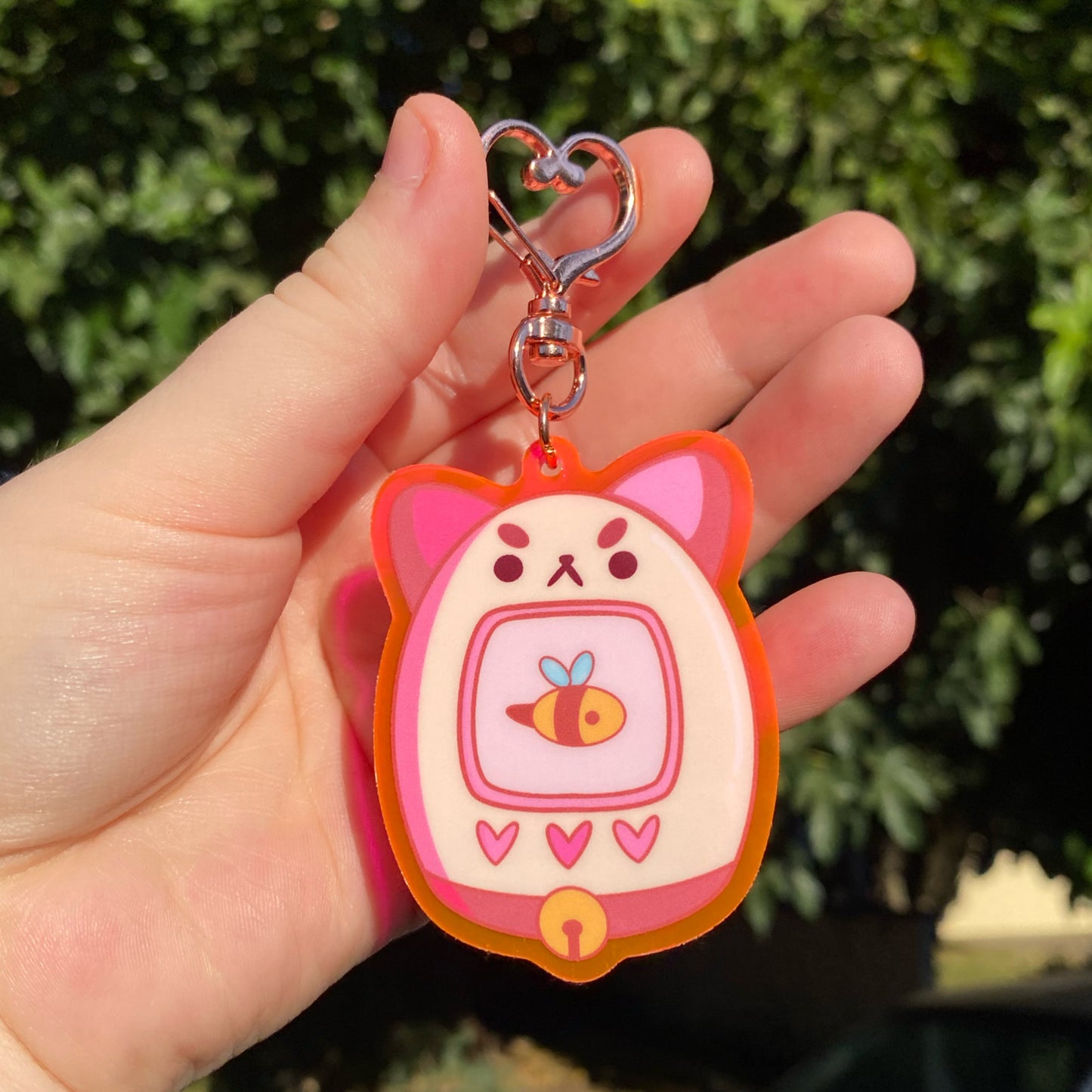 Bee and Puppycat Tamagotchi Keychain