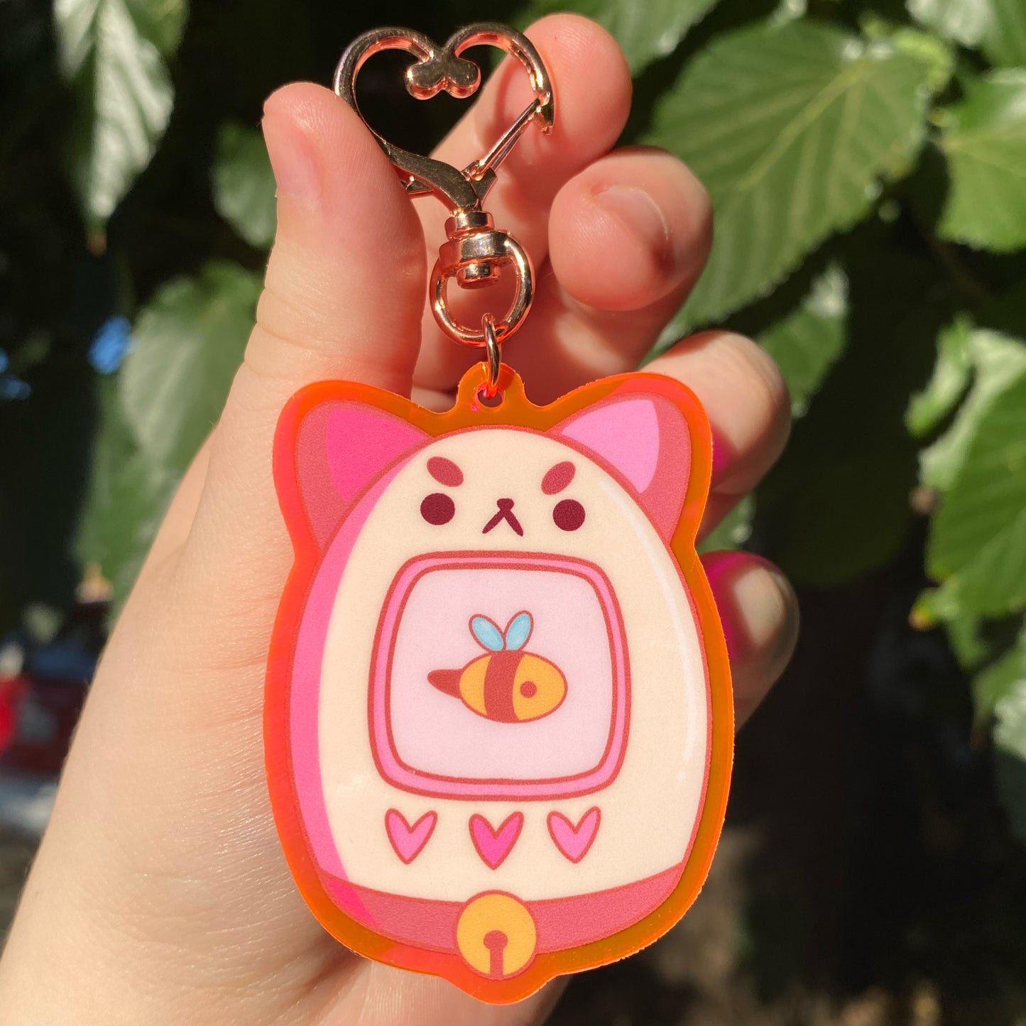 Bee and Puppycat Tamagotchi Keychain