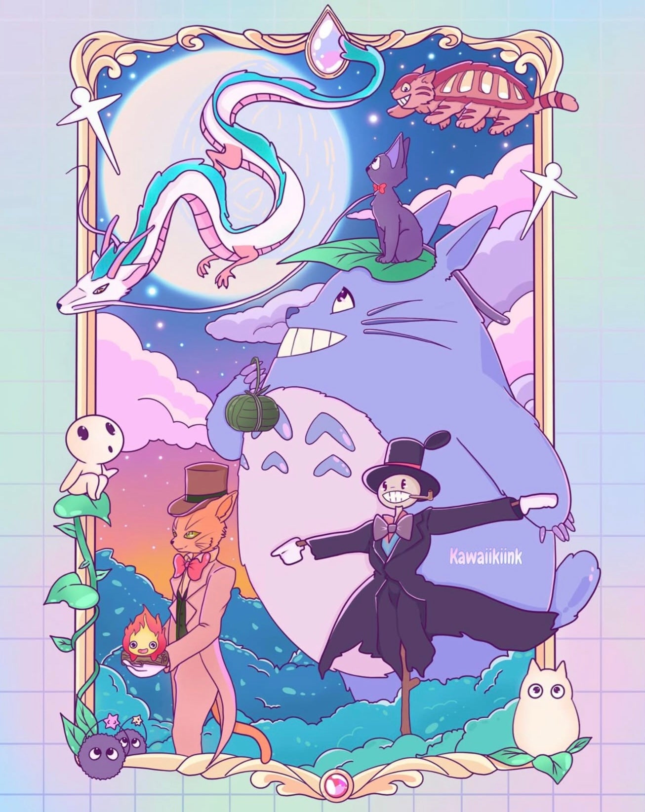 Studio ghibli non human characters keychain