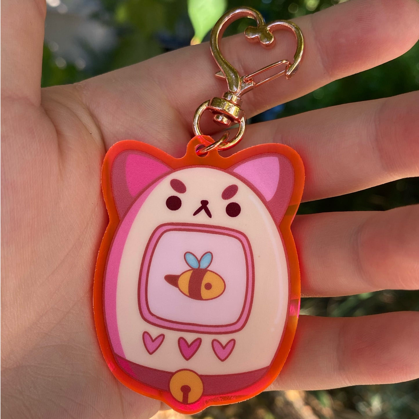 Bee and Puppycat Tamagotchi Keychain