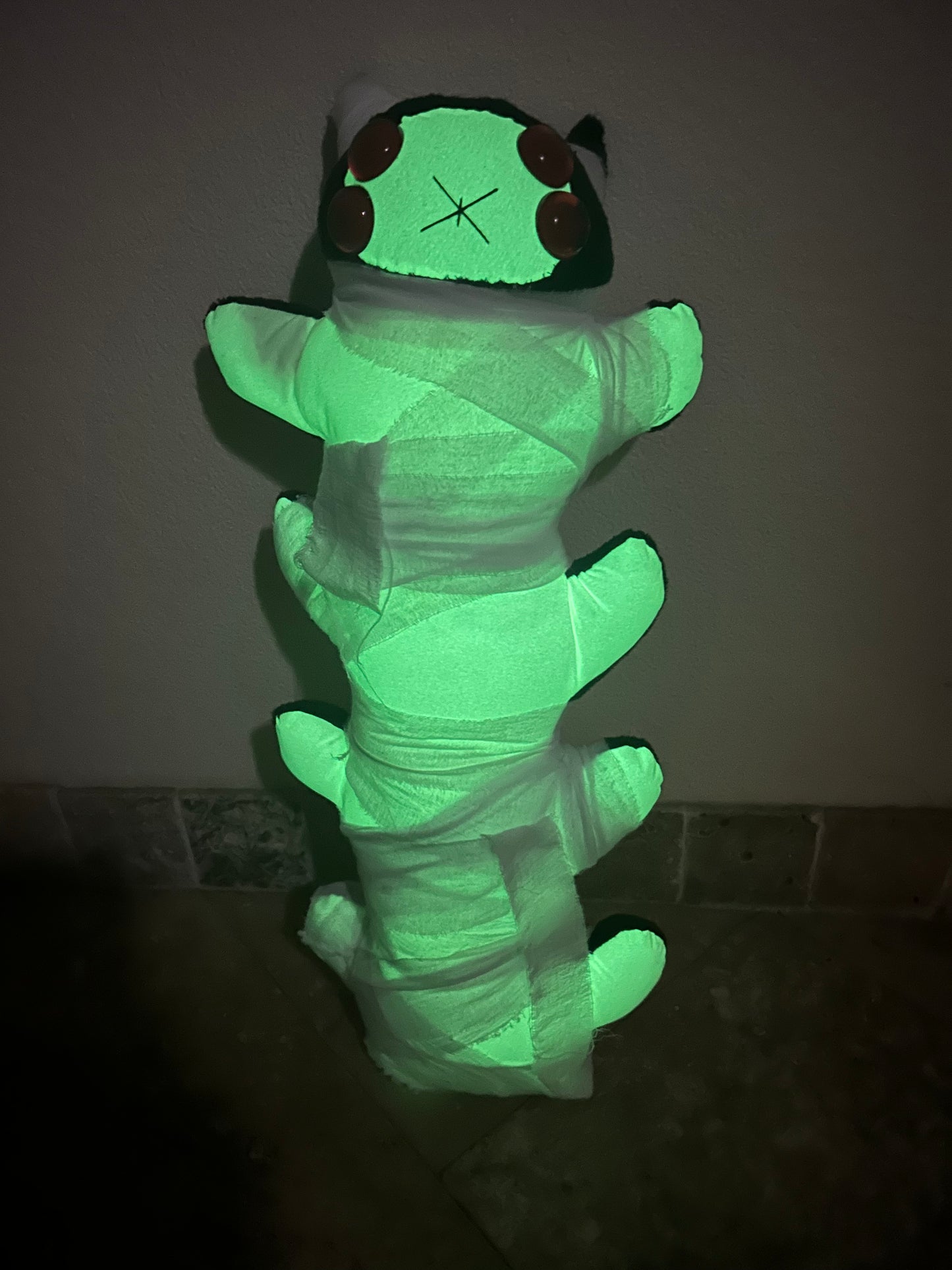 Tut the mummie  ( Halloween edition centipede plushie ) *glow in the dark