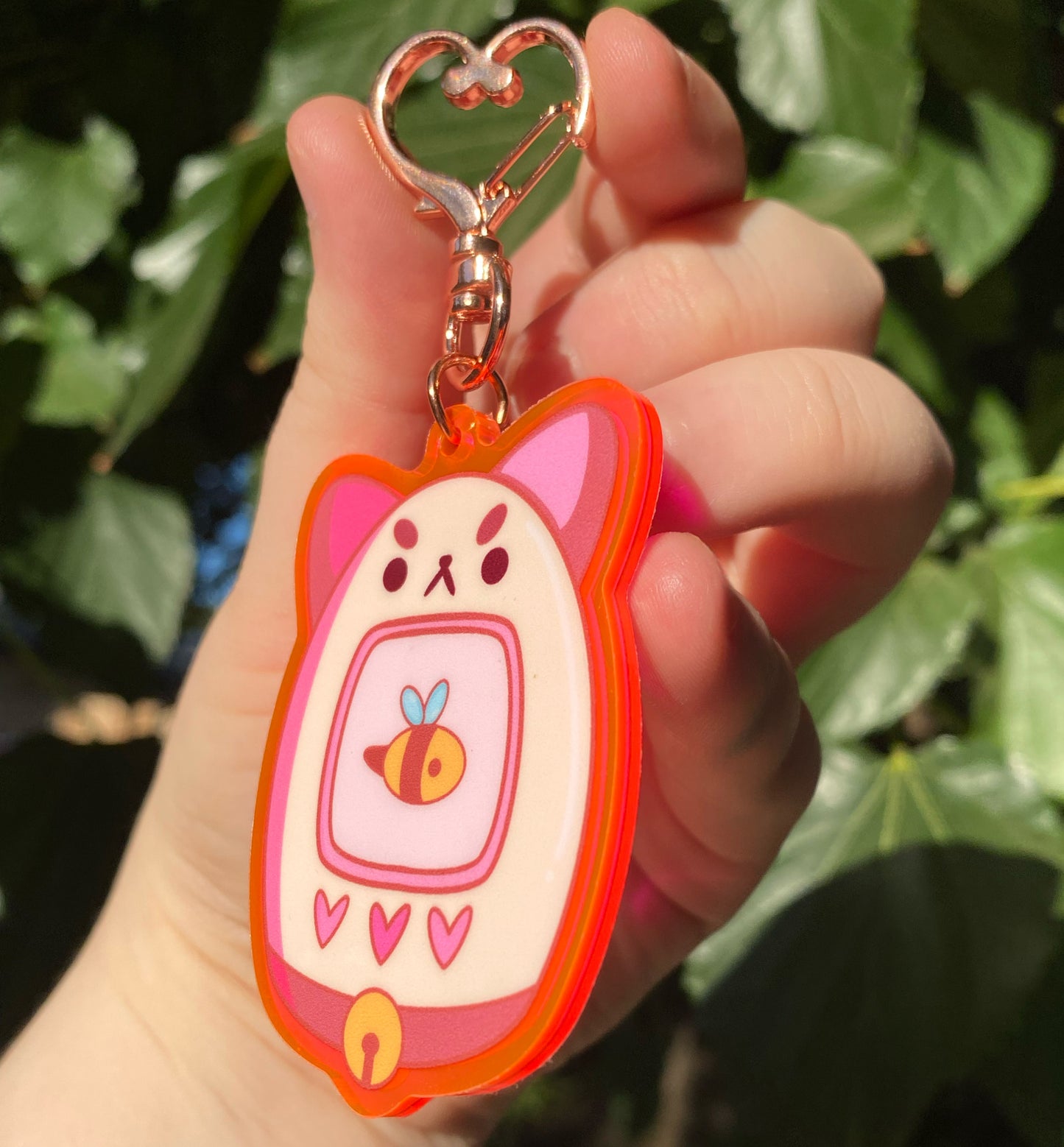 Bee and Puppycat Tamagotchi Keychain