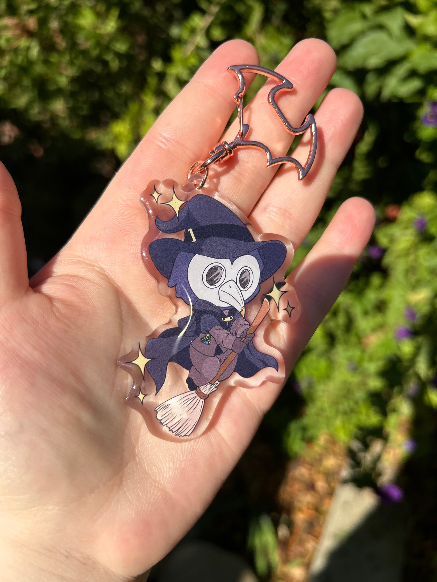 Plague doctor witch keychain