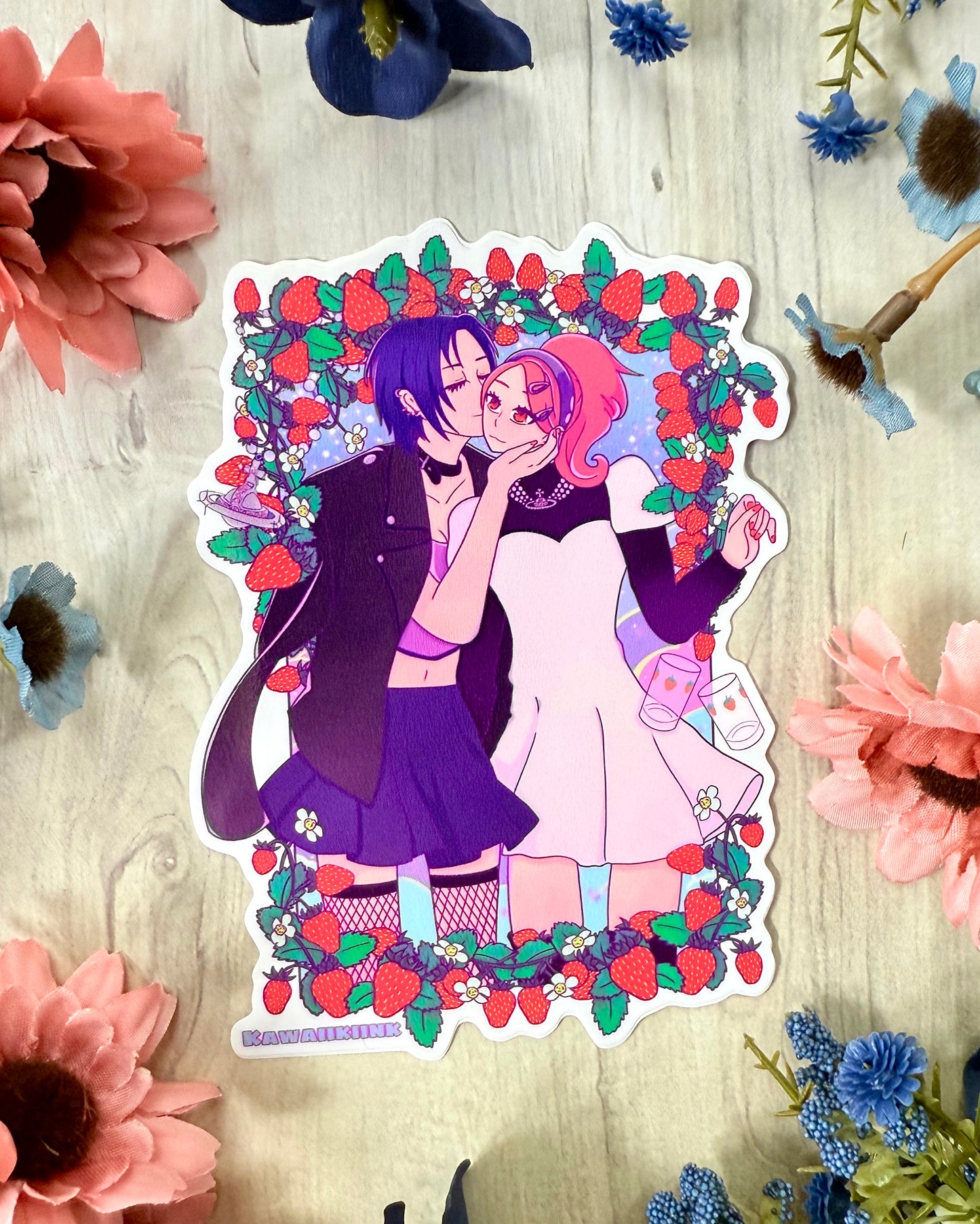 Nana and hatchi sticker / keychain
