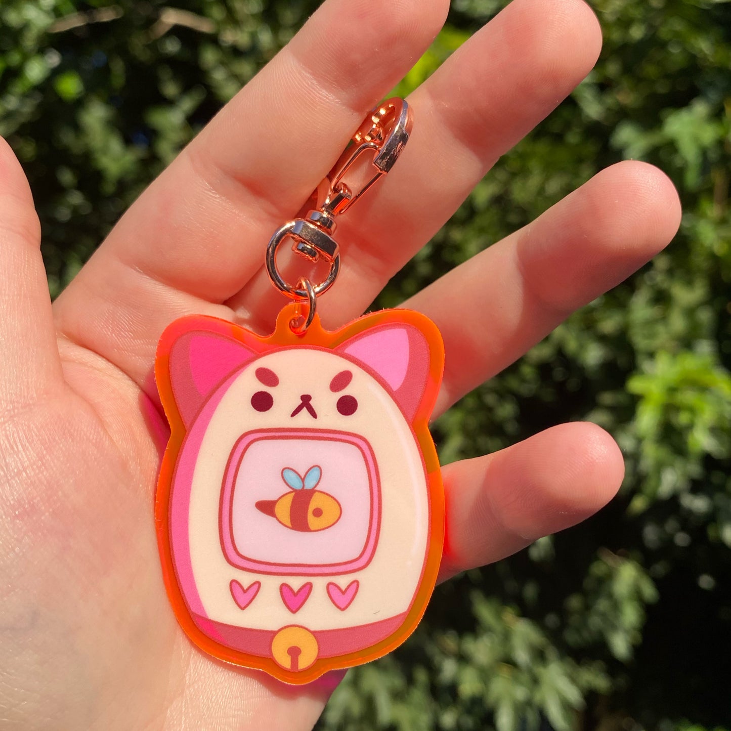 Bee and Puppycat Tamagotchi Keychain