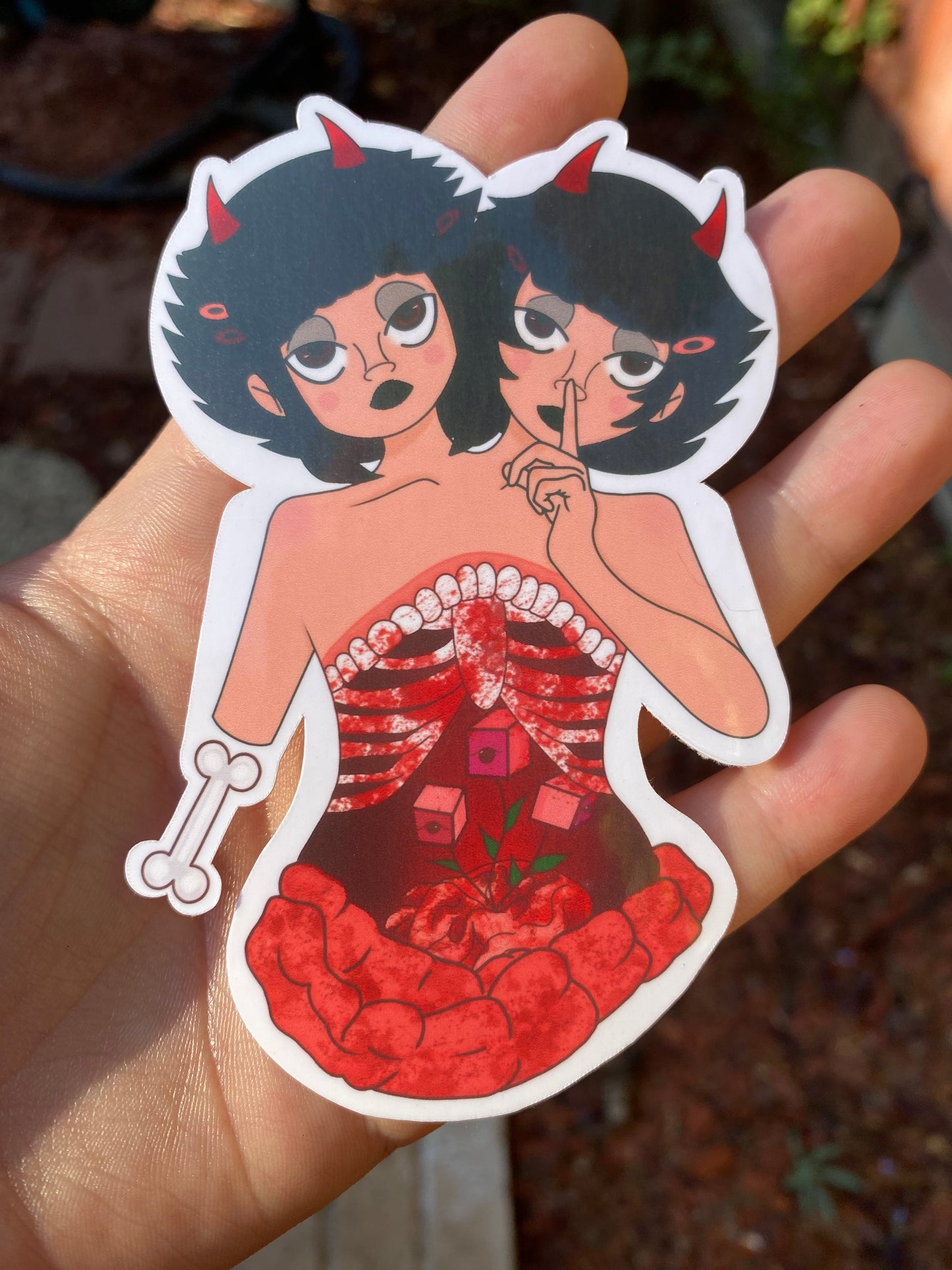 Gore twin sticker