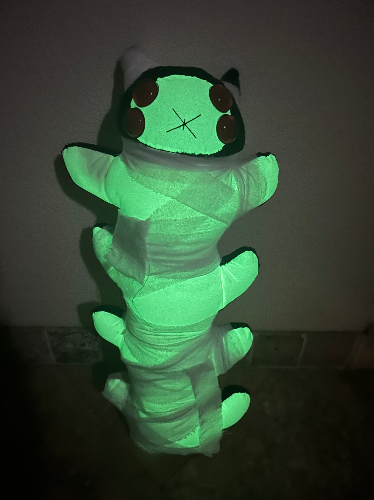 Tut the mummie  ( Halloween edition centipede plushie ) *glow in the dark