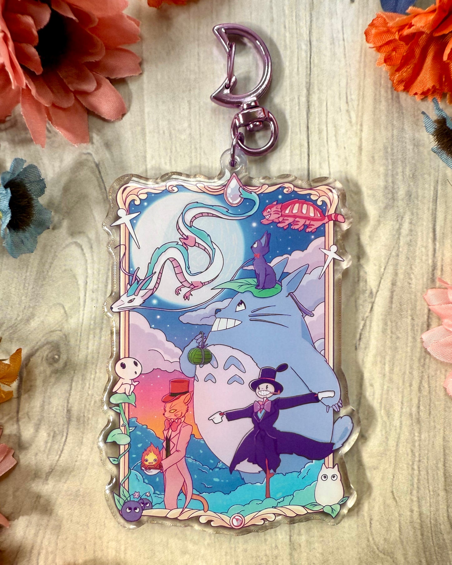 Studio ghibli non human characters keychain
